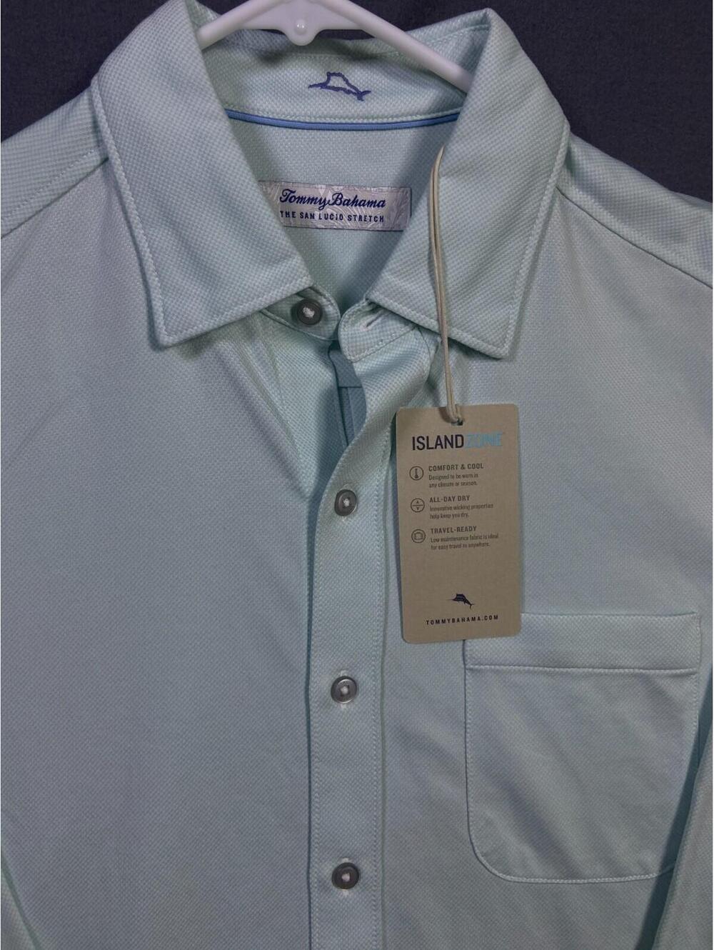 NWT Tommy Bahama Island Zone ST225361 New San Lucio Stretch Supima Shirt Small - Picture 1 of 15